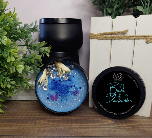 Birds of Paradise Wickless Candle