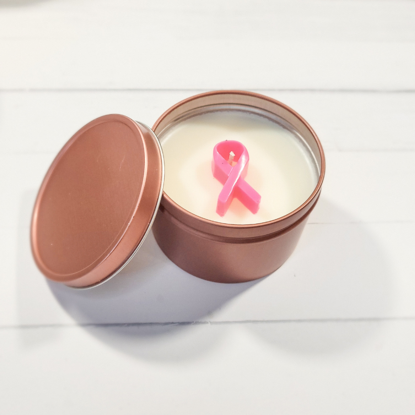 Pink Ribbon Candle